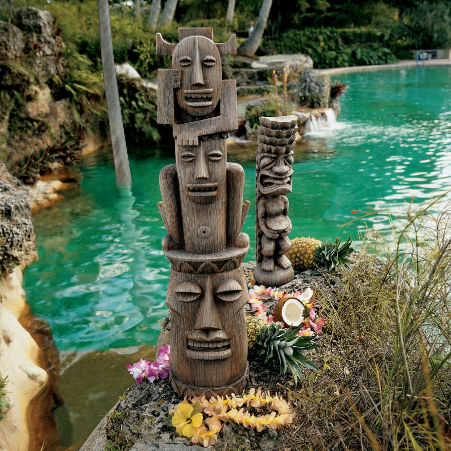 Toscano - Set of Tiki Gods Statues Three Pleasures and Luau