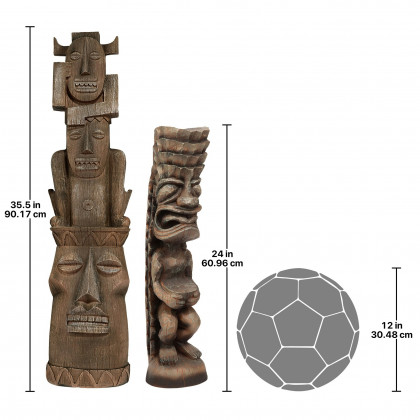 Toscano - Set of Tiki Gods Statues Three Pleasures and Luau