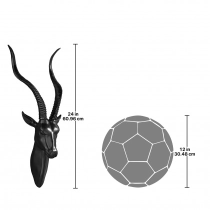 Toscano - African Antelope Wall Mounted Trophy Statue