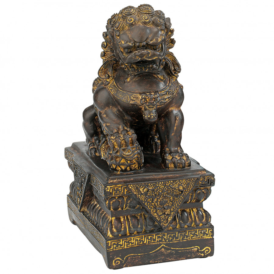 Toscano - Chinese Guardian Male Lion Foo Dog Statues