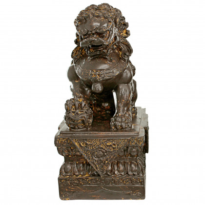 Toscano - Chinese Guardian Male Lion Foo Dog Statues