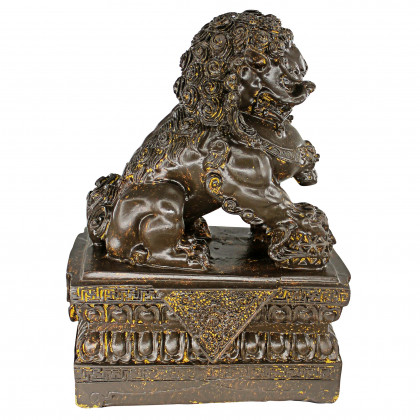 Toscano - Chinese Guardian Male Lion Foo Dog Statues