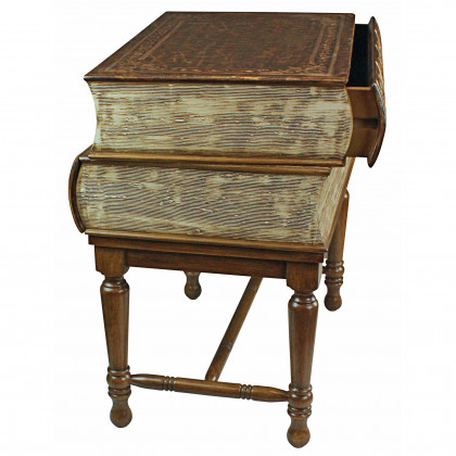 Toscano - Stacked Books of Shakespeare Book Side Table in Wood