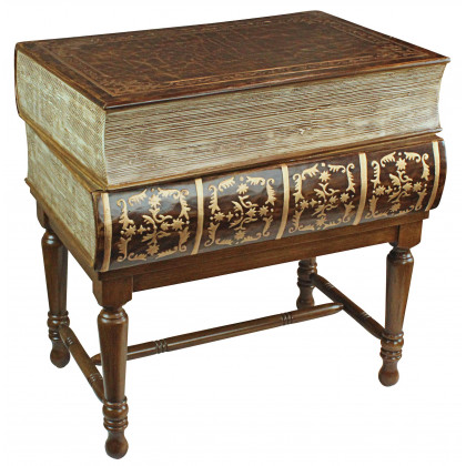 Toscano - Stacked Books of Shakespeare Book Side Table in Wood