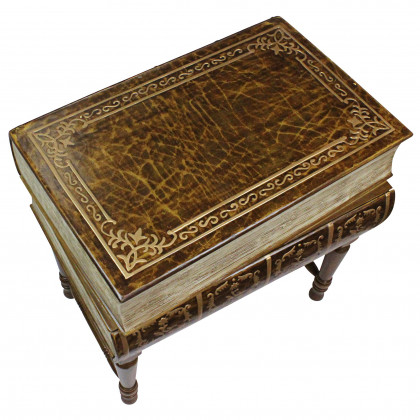 Toscano - Stacked Books of Shakespeare Book Side Table in Wood