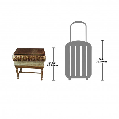 Toscano - Stacked Books of Shakespeare Book Side Table in Wood