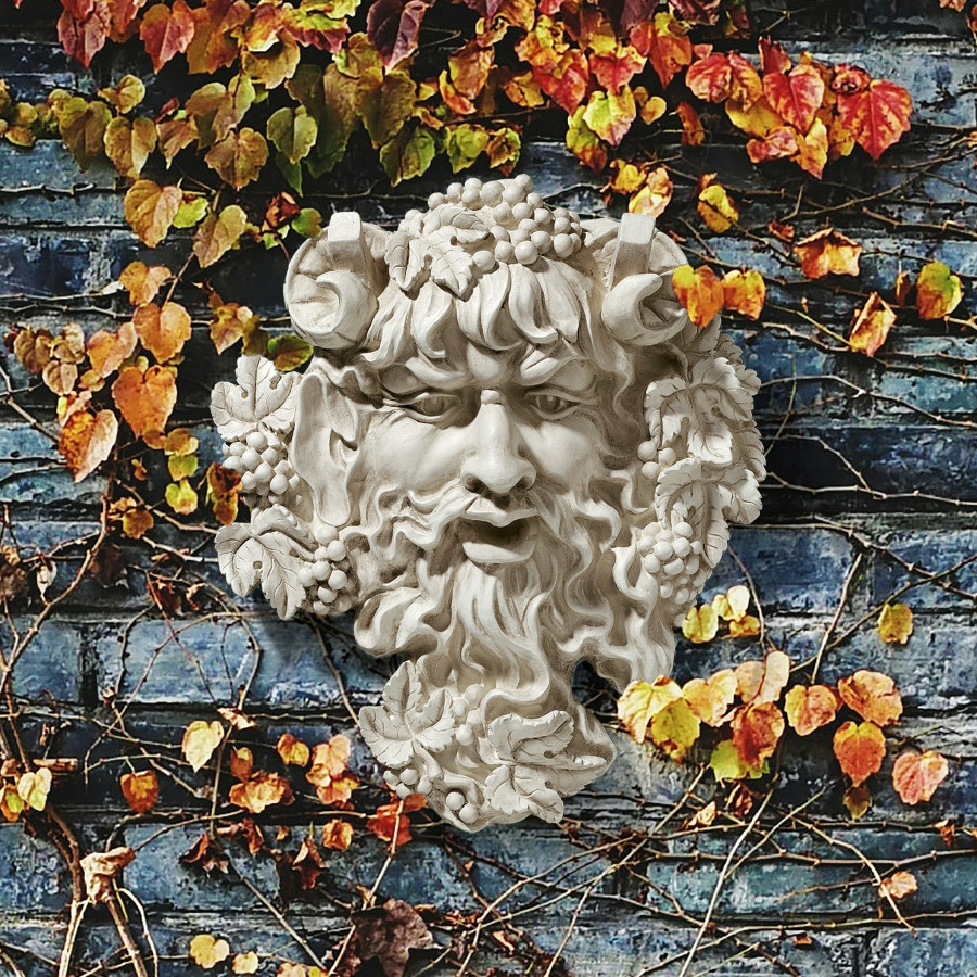 Toscano Bacchus God of Wine Greenman Wall Sculpture - Medium
