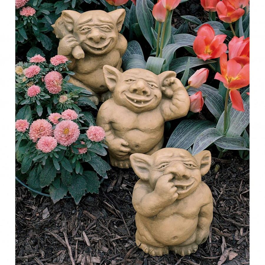 Toscano - Set of 3 The Picc-a-Dilly Gargoyle Medium Statues