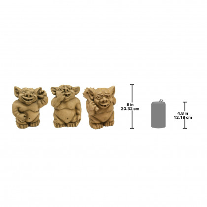 Toscano - Set of 3 The Picc-a-Dilly Gargoyle Medium Statues
