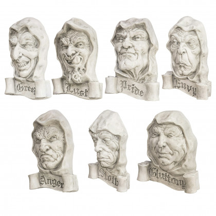 Toscano - Set of 7 Cardinal Sins Wall Sculptures