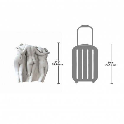 Toscano Three Graces Fragment Wall Sculpture - Large Scale
