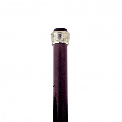 Toscano - Padrone Nouveau Half Crook Walking Stick in Pewter