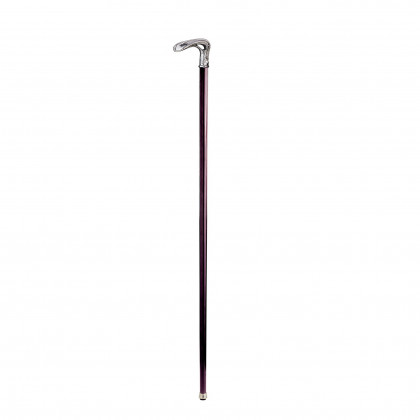Toscano - Padrone Nouveau Half Crook Walking Stick in Pewter