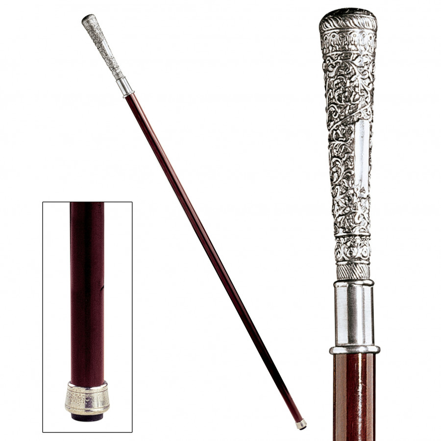 Toscano - Padrone Bachelor Walking Stick in Pewter