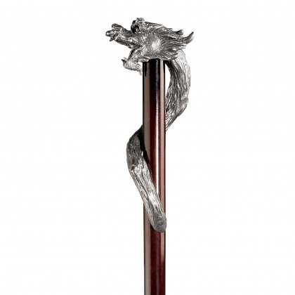 Toscano - Padrone Staff of Saint George Walking Stick in Pewter
