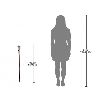 Toscano - Padrone Staff of Saint George Walking Stick in Pewter
