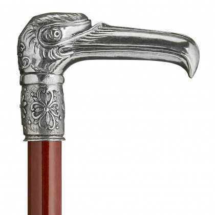Toscano - Padrone Art Deco Nast Eagle Walking Stick in Pewter