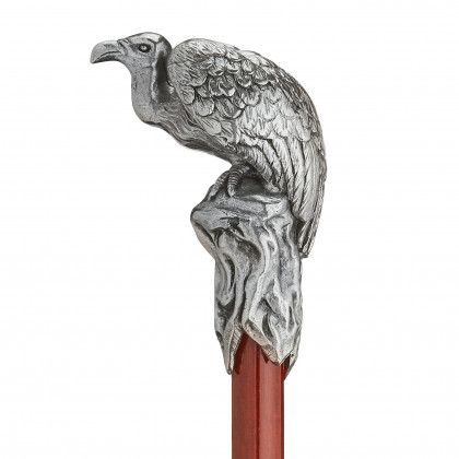 Toscano - Padrone Vulture Walking Stick in Pewter