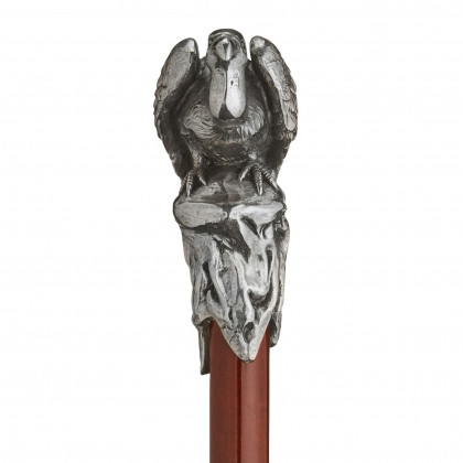 Toscano - Padrone Vulture Walking Stick in Pewter