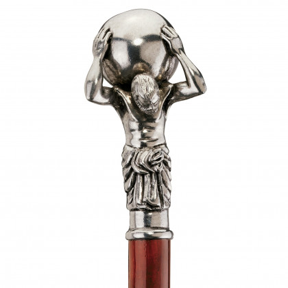 Toscano - Padrone Atlas Walking Stick in Pewter