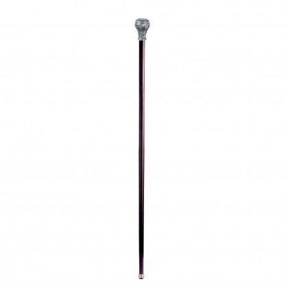 Toscano - Padrone Ornate Ball Walking Stick in Pewter