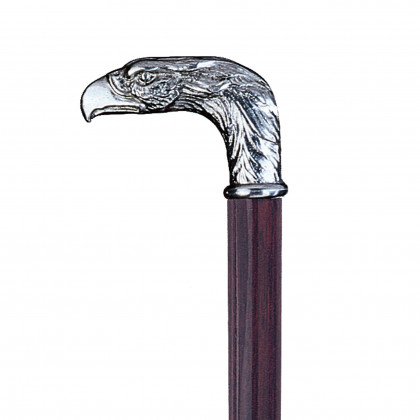 Toscano - Padrone Eagle Walking Stick in Pewter