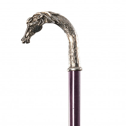 Toscano - Padrone Equestrian Stallion Walking Stick in Pewter