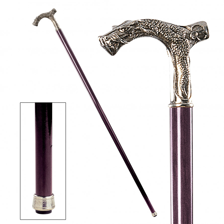 Toscano - Padrone Dragon Walking Stick in Pewter
