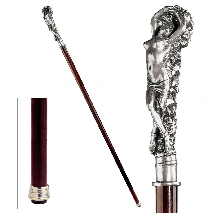 Toscano - Padrone Andromeda Walking Stick in Pewter