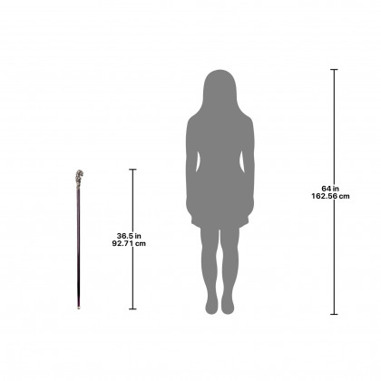 Toscano - Padrone Mountain Lion Walking Stick in Pewter