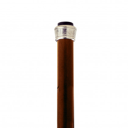 Toscano - Padrone Lion on Mountain Walking Stick in Pewter