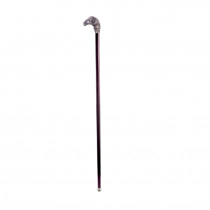 Toscano - Padrone Emperor Ram Head Walking Stick in Pewter