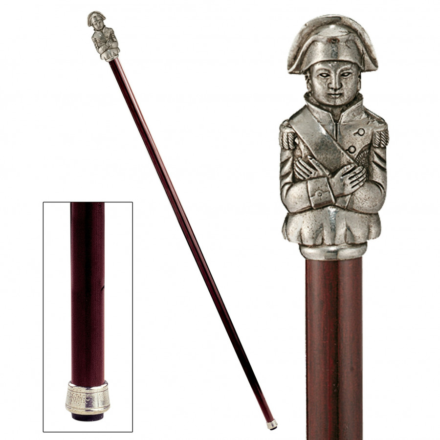 Toscano - Padrone Napoleon Walking Stick in Pewter