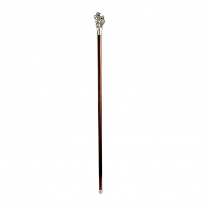 Toscano - Padrone Heraldic Lion Walking Stick in Pewter
