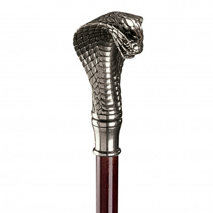 Toscano - Padrone Cobra Walking Stick in Pewter