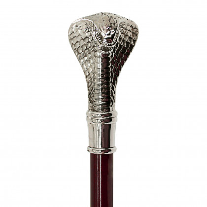 Toscano - Padrone Cobra Walking Stick in Pewter