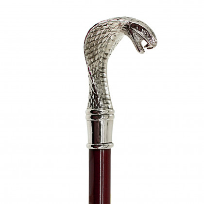Toscano - Padrone Cobra Walking Stick in Pewter