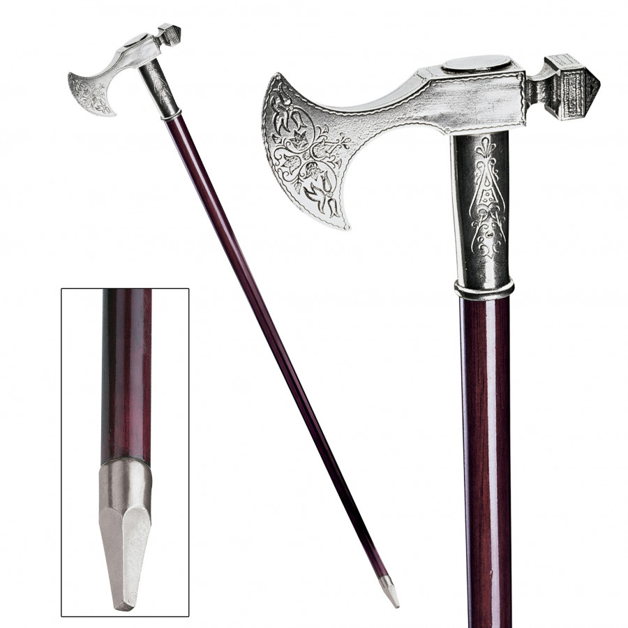 Toscano - Padrone Bavarian Walking Stick in Pewter