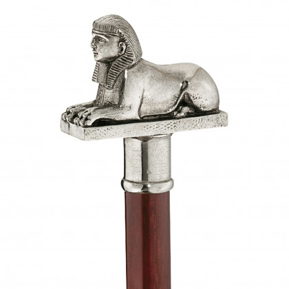 Toscano - Padrone Egyptian Sphinx Walking Stick in Pewter