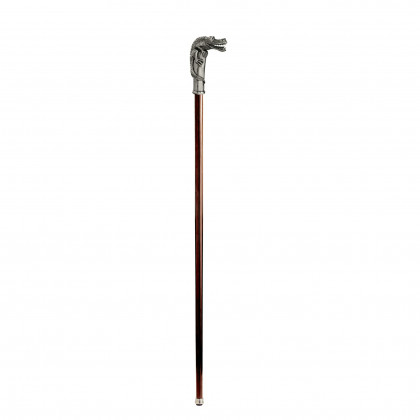 Toscano - Padrone Alligator Walking Stick in Pewter