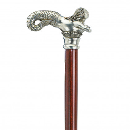 Toscano - Padrone Mermaid Walking Stick in Pewter