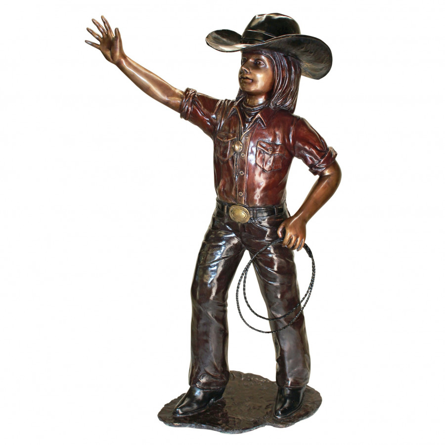 Toscano - Rodeo Dreams Cowgirl Garden Statue