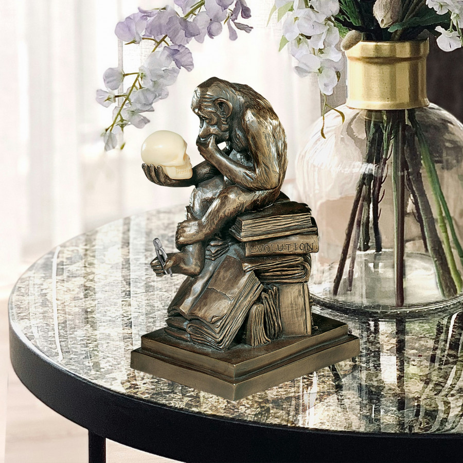 Toscano - Darwin Ape Thinker Statue