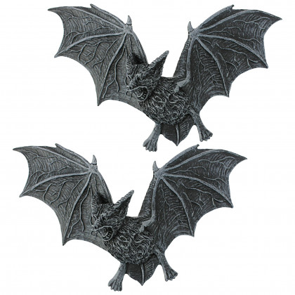 Toscano - Set of 2 The Vampire Bats of Castle Barbarosa Wall Sculptures in Medium