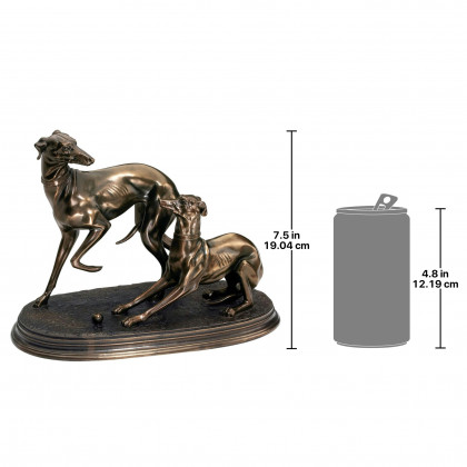 Toscano - Jiji and Giselle Whippet Greyhound Dog Statue