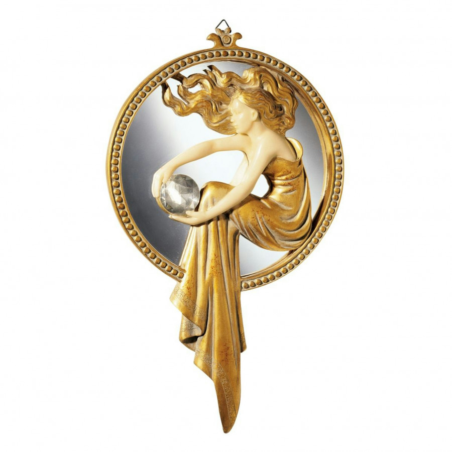 Toscano - Style Moderne Art Deco Mirrored Wall Sculpture