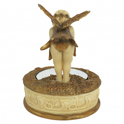 Toscano - A Pondering Fairy Collectible Box in Ivory/Gold