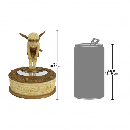 Toscano - A Pondering Fairy Collectible Box in Ivory/Gold