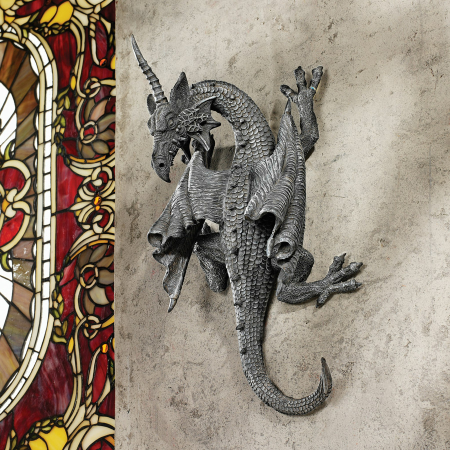 Toscano - Horned Dragon of Devonshire Gothic Wall Sculpture
