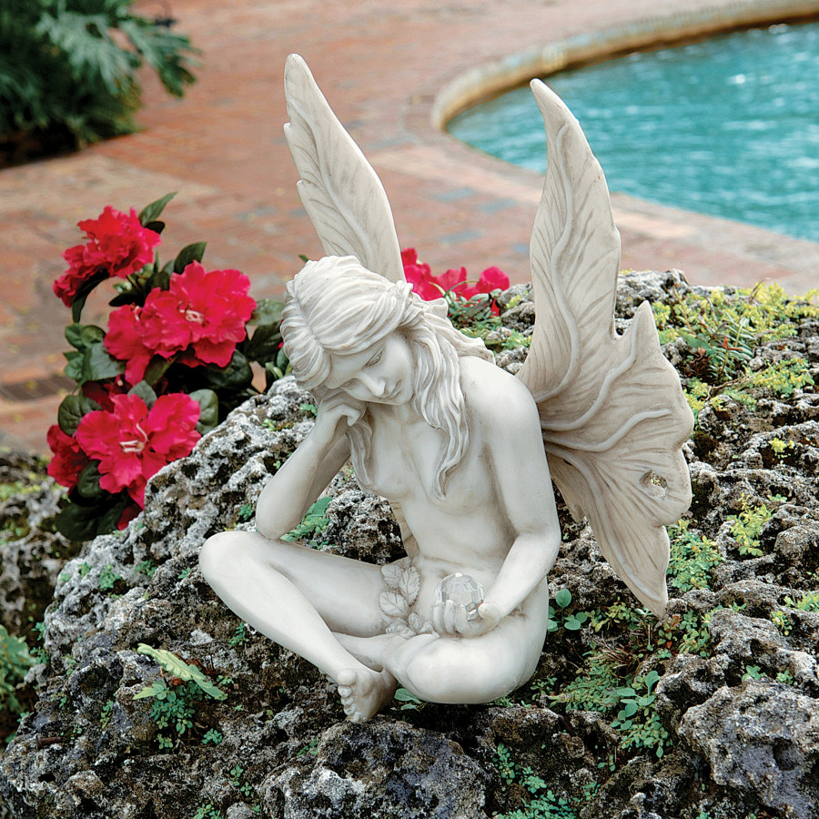 Toscano - The Secret Garden Fairies Gazing Fairy Statue